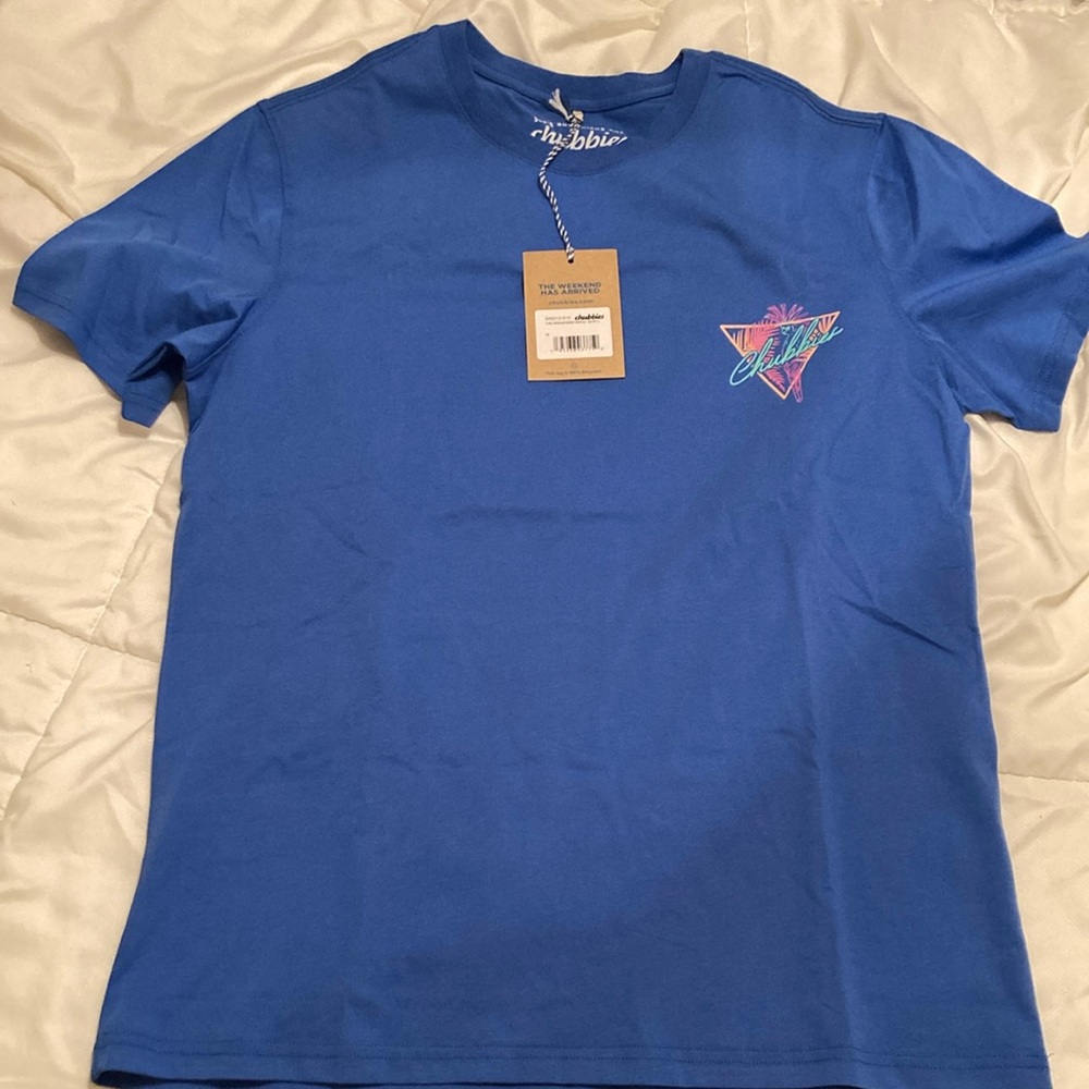 Chubbies Blue Short Sleeve Tee with bird Design